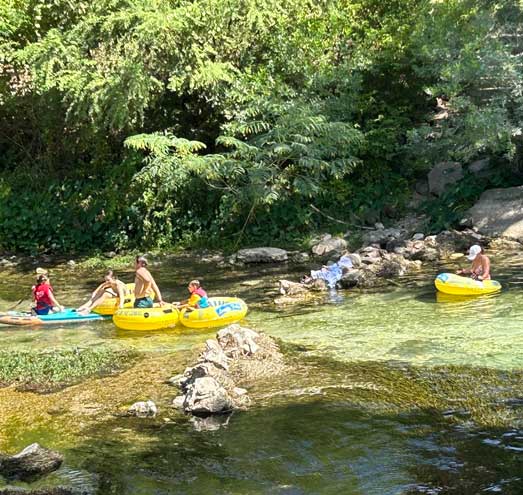 Tubing on the Guadalupe river